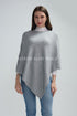 Plain Cosy Metallic Thread Poncho