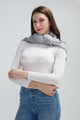 Plain Cosy Metallic Thread Poncho