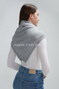Plain Cosy Metallic Thread Poncho