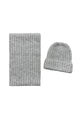 Metallic Eyelash Knit Hat & Scarf Set