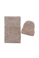 Metallic Eyelash Knit Hat & Scarf Set
