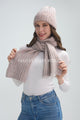 Metallic Eyelash Knit Hat & Scarf Set