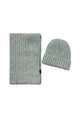 Metallic Eyelash Knit Hat & Scarf Set