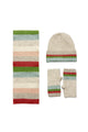 Rainbow Stripe Wool Hat, Scarf & Fingerless Glove Set