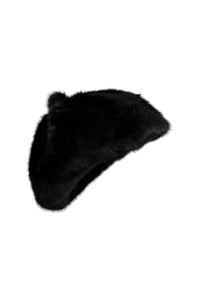Faux Fur Plain Beret