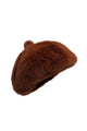 Faux Fur Plain Beret