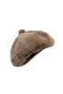 Faux Fur Plain Beret