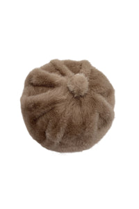 Faux Fur Plain Beret
