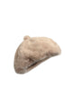 Faux Fur Plain Beret