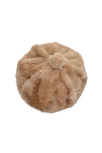 Faux Fur Plain Beret