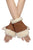 Faux Suede & Shearling Fingerless Gloves