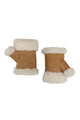Faux Suede & Shearling Fingerless Gloves