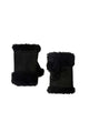 Faux Suede & Shearling Fingerless Gloves