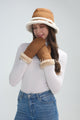 Faux Suede & Shearling Bucket Hat