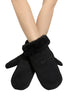 Faux Suede & Shearling Mittens