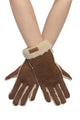 Faux Suede & Shearling Cosy Gloves