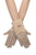 Faux Leather & Shearling Chevron Style Gloves