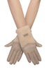 Faux Leather & Shearling Chevron Style Gloves