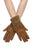 Faux Leather & Shearling Chevron Style Gloves
