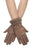 Faux Leather & Shearling Trim Gloves