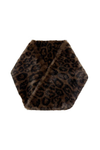 Luxe Faux Fur Leopard Print Twist Snood