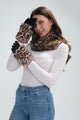 Luxe Faux Fur Leopard Print Twist Snood