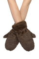 Cosy Faux Fur Elasticated Mittens