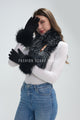 Faux Suede Plain Gloves with Faux Fur Trim