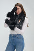 Faux Fur Buckle Pull Through Scarf