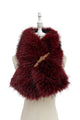 Faux Fur Buckle Pull Through Scarf