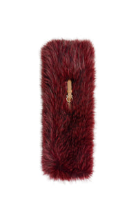 Faux Fur Buckle Pull Through Scarf