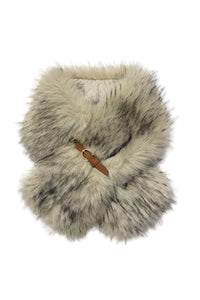 Faux Fur Buckle Pull Through Scarf