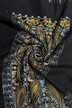 Intricate Paisley Panel Embroidered Wool Tassel Scarf