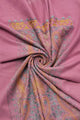 Intricate Paisley Panel Embroidered Wool Tassel Scarf