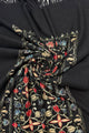 Tulip Print Embroidered Wool Tassel Scarf