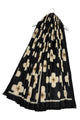 Chic Daisy Print Wool Frayed Scarf