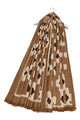 Chic Daisy Print Wool Frayed Scarf