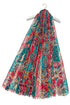Contrast Diagonal Paisley Print Frayed Scarf