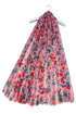 Mini Flower & Berry Print Frayed Scarf