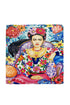 Illustrated Frida-Inspired Mexican Art Print Silk Square Scarf
