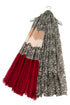 Block Colour Snakeskin Print Frayed Edge Scarf