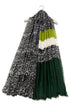 Block Colour Snakeskin Print Frayed Edge Scarf