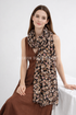 Multicolour Dandelion Diamond Print Frayed Scarf