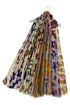 Mixed Block Leopard Print Frayed Scarf