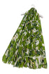 Vibrant Foiled Leaf Print Frayed Scarf