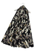 Vibrant Foiled Leaf Print Frayed Scarf