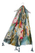 Etched Floral & Paisley Print Tassel Scarf