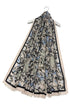 Vintage Floral Paisley Print Frayed Scarf