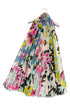 Colourful Dotty Floral Print Frayed Scarf