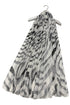 Watercolour Zebra Print Frayed Scarf